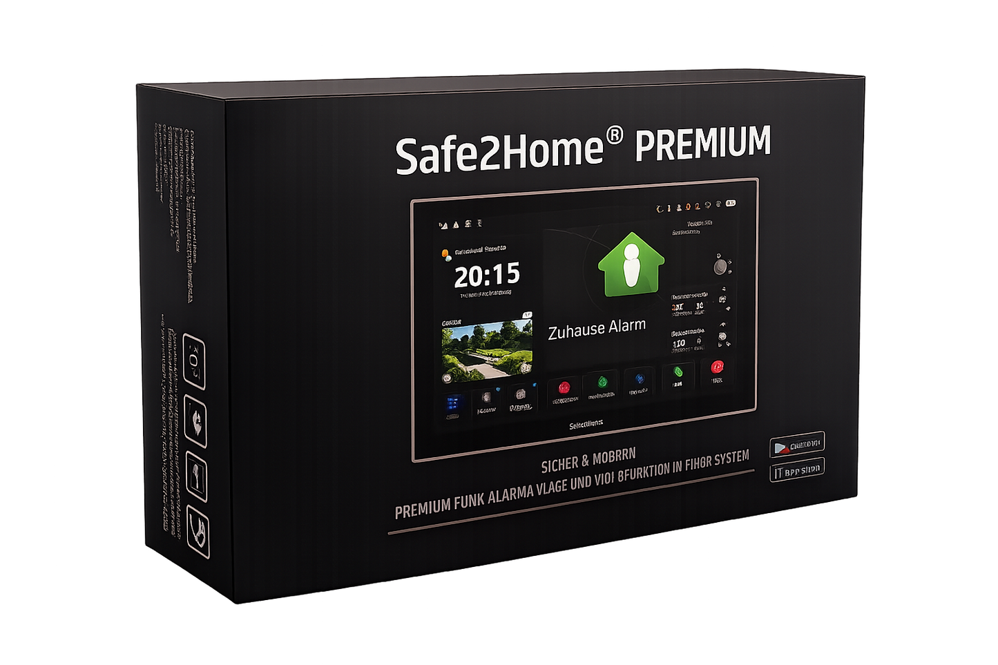 Safe2Home Premium Profi Funk Alarmanlage WLAN / GSM - Komplettset groß