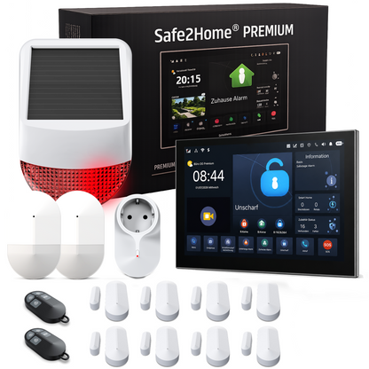 Safe2Home Premium Profi Funk Alarmanlage WLAN / GSM - Komplettset groß