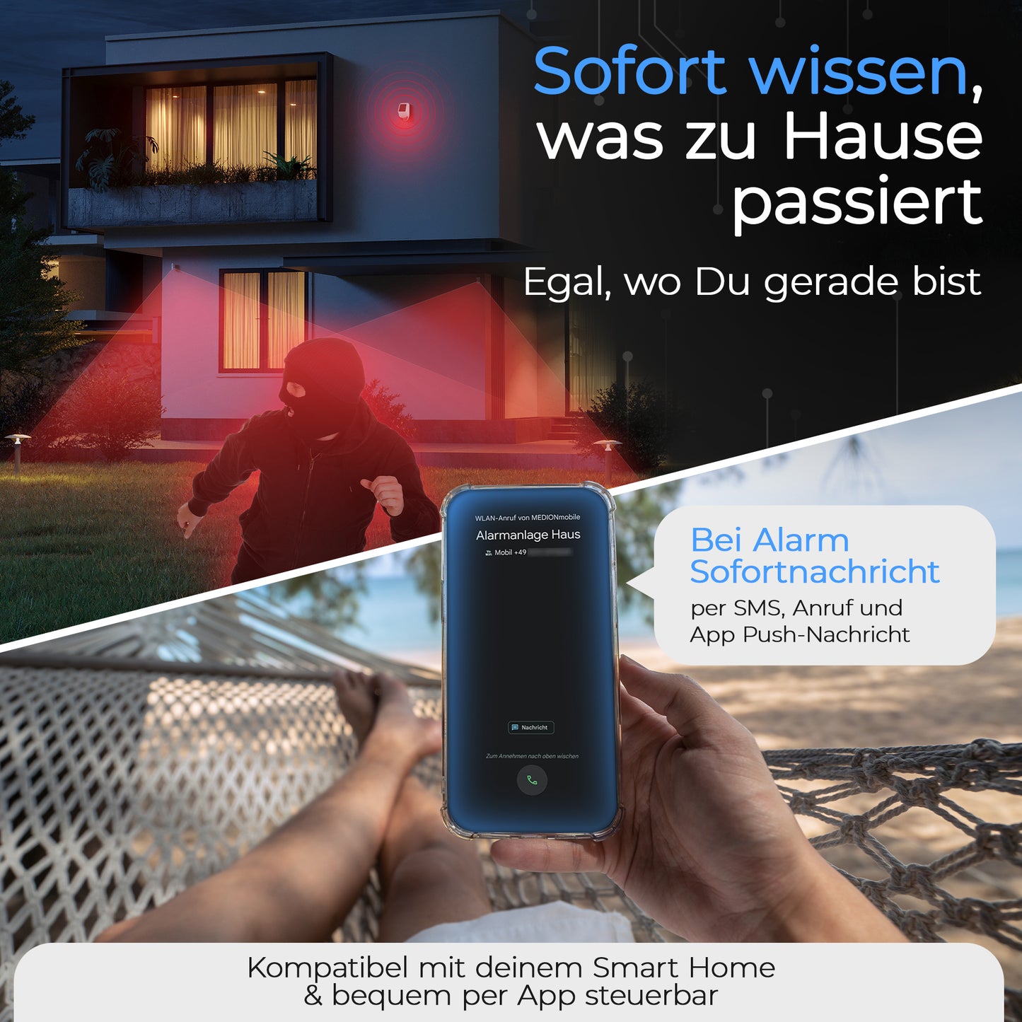 SP310 Funk Alarmanlage - Komplettset klein - Safe2Home