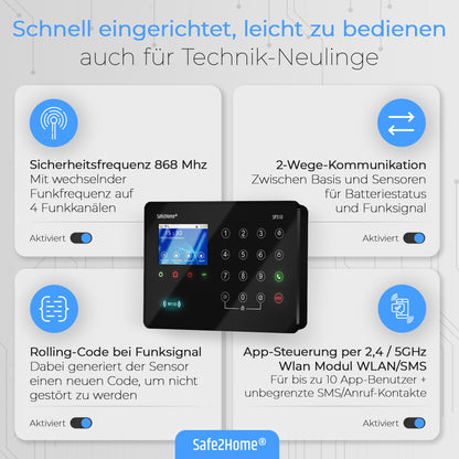 SP310 Funk Alarmanlage Zentrale - Safe2Home