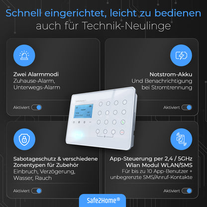 SP210 Funk Alarmanlage Zentrale - Safe2Home