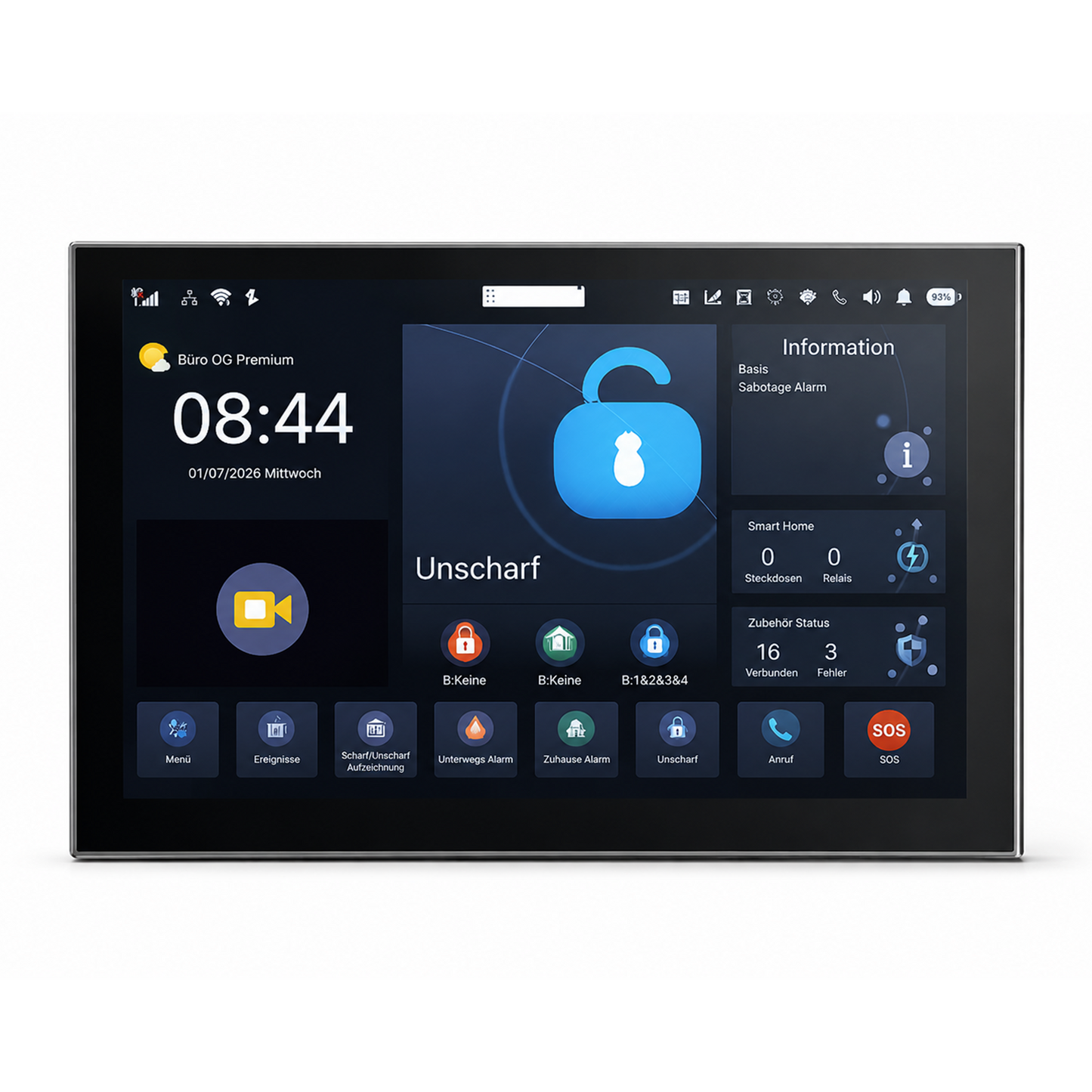 Safe2Home Premium Profi Funk Alarmanlage WLAN / GSM - Komplettset klein