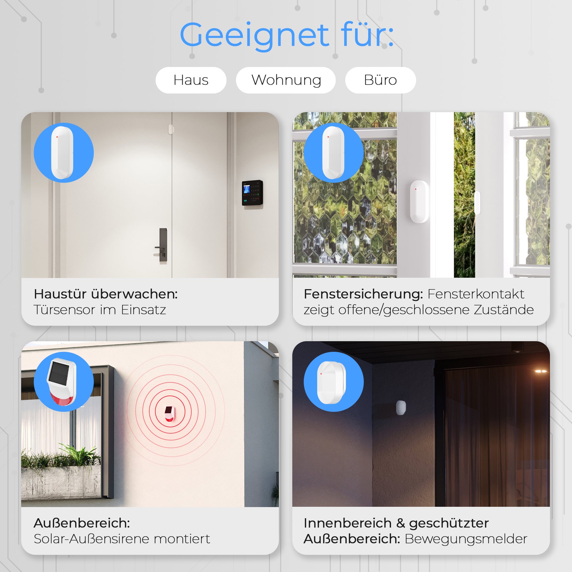 SP310 Funk Alarmanlage - Komplettset groß - Safe2Home