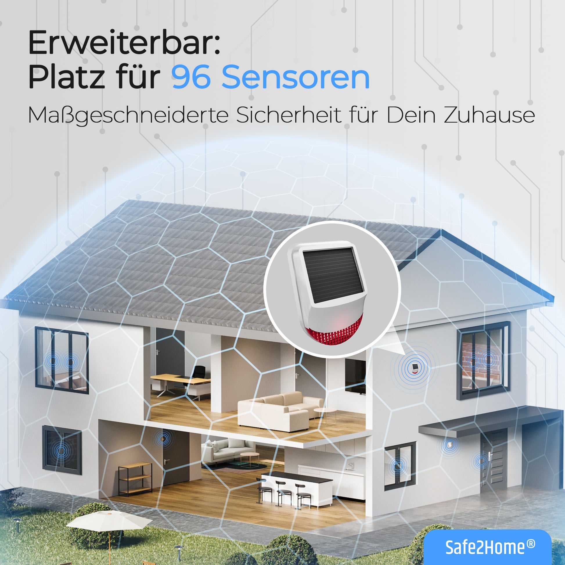 SP310 Funk Alarmanlage - Komplettset groß - Safe2Home