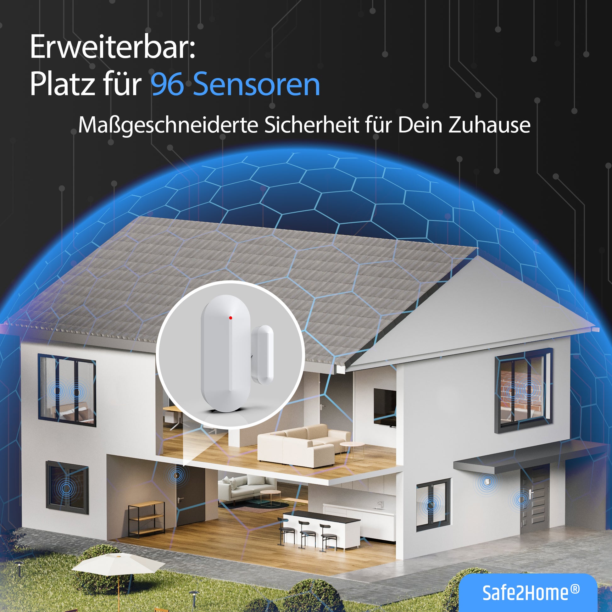 SP210 Funk Alarmanlage - Komplettset klein - Tierimmun - Safe2Home