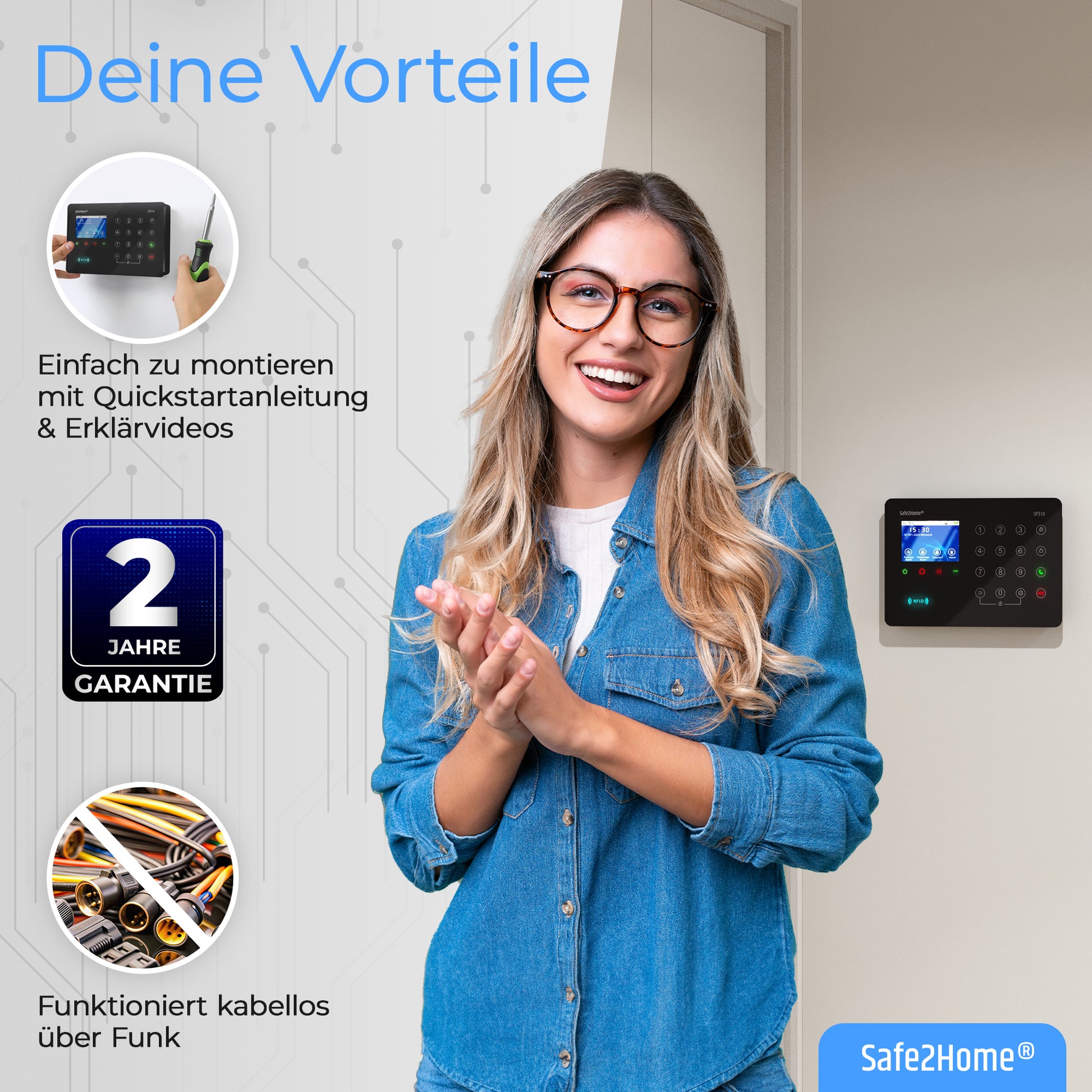 SP310 Funk Alarmanlage - Komplettset klein - Safe2Home