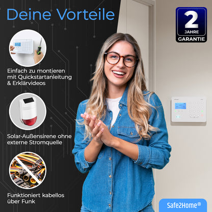 SP210 Funk Alarmanlage - Komplettset groß - Safe2Home