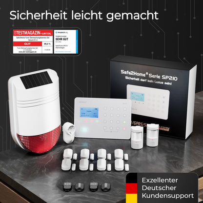 SP210 Funk Alarmanlage - Komplettset groß - Safe2Home