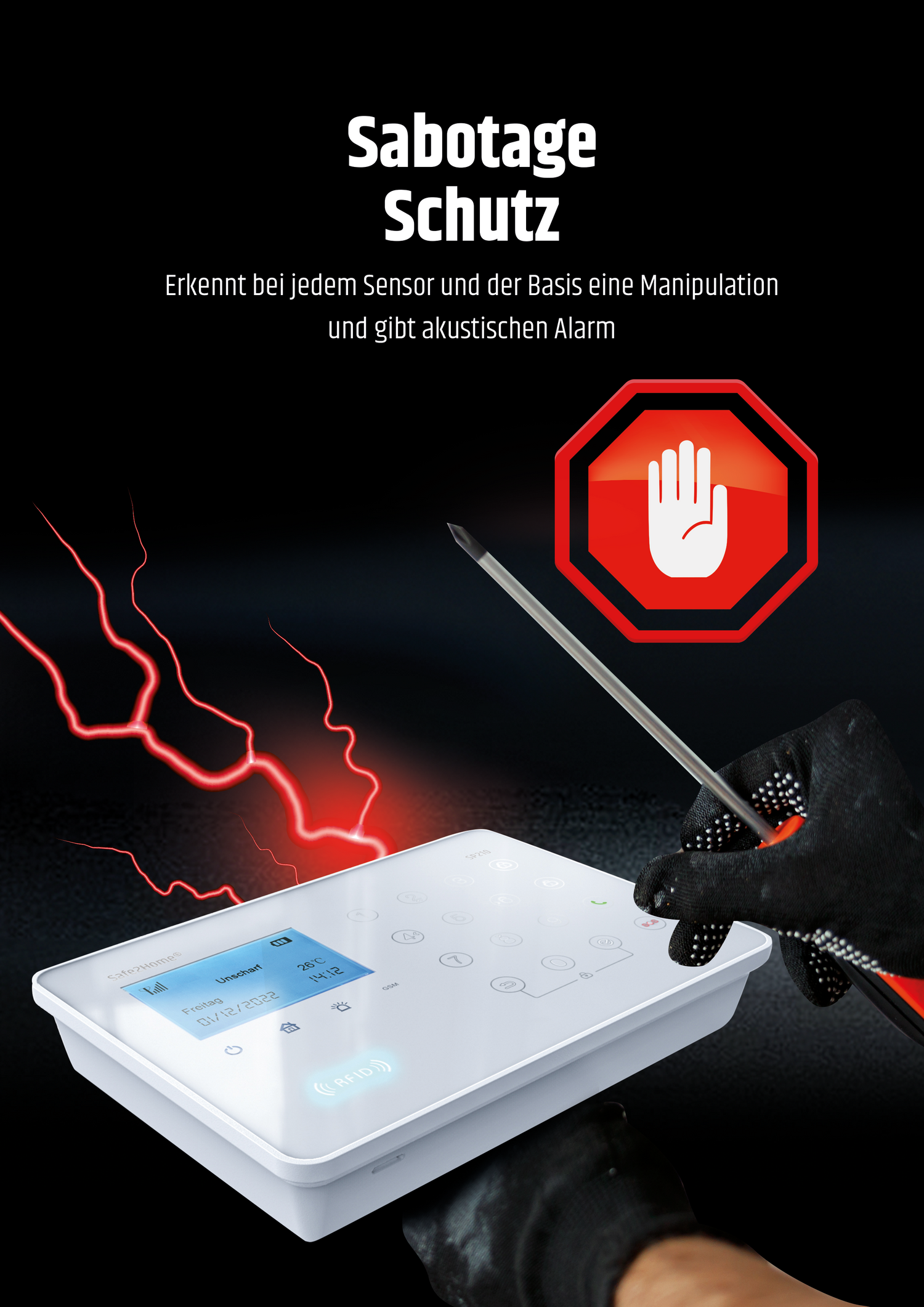 Funktionsweise Sabotage Schutz SP210
