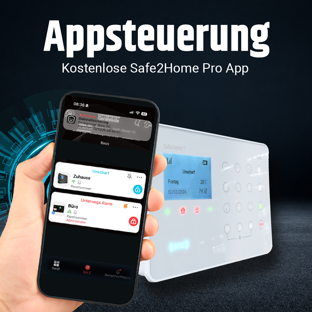 SP210 Funk Alarmanlage - Komplettset klein