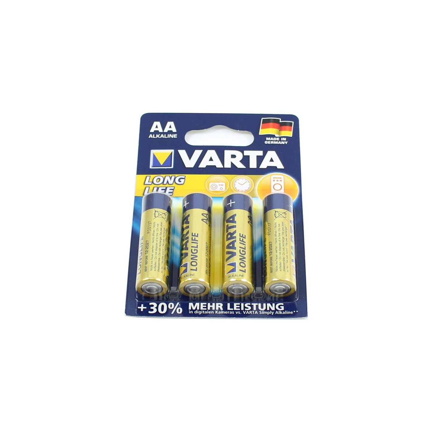 Var ta Long Life Batterien LR6 / AA Mignon Batterie ( Alkaline ) 1,5 V für z.B. Fernbedienung , Taschenlampe usw.