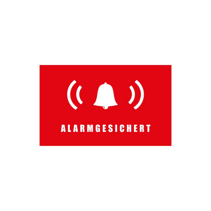 Safe2Home® 9er Set Aufkleber Alarmgesichert Innenklebend