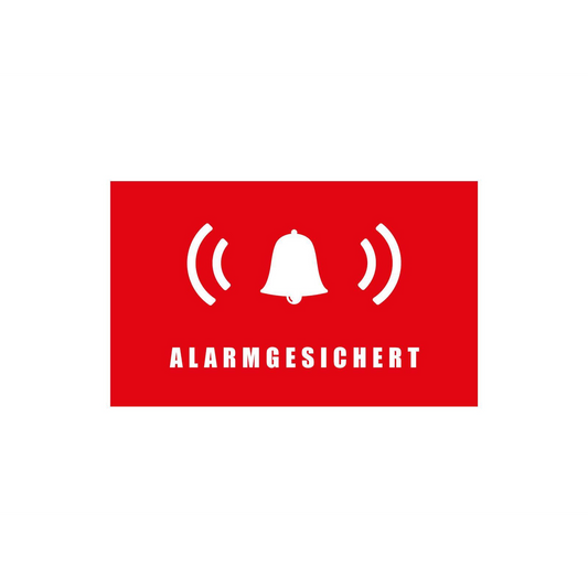 Safe2Home® 9er Set Aufkleber Alarmgesichert Innenklebend