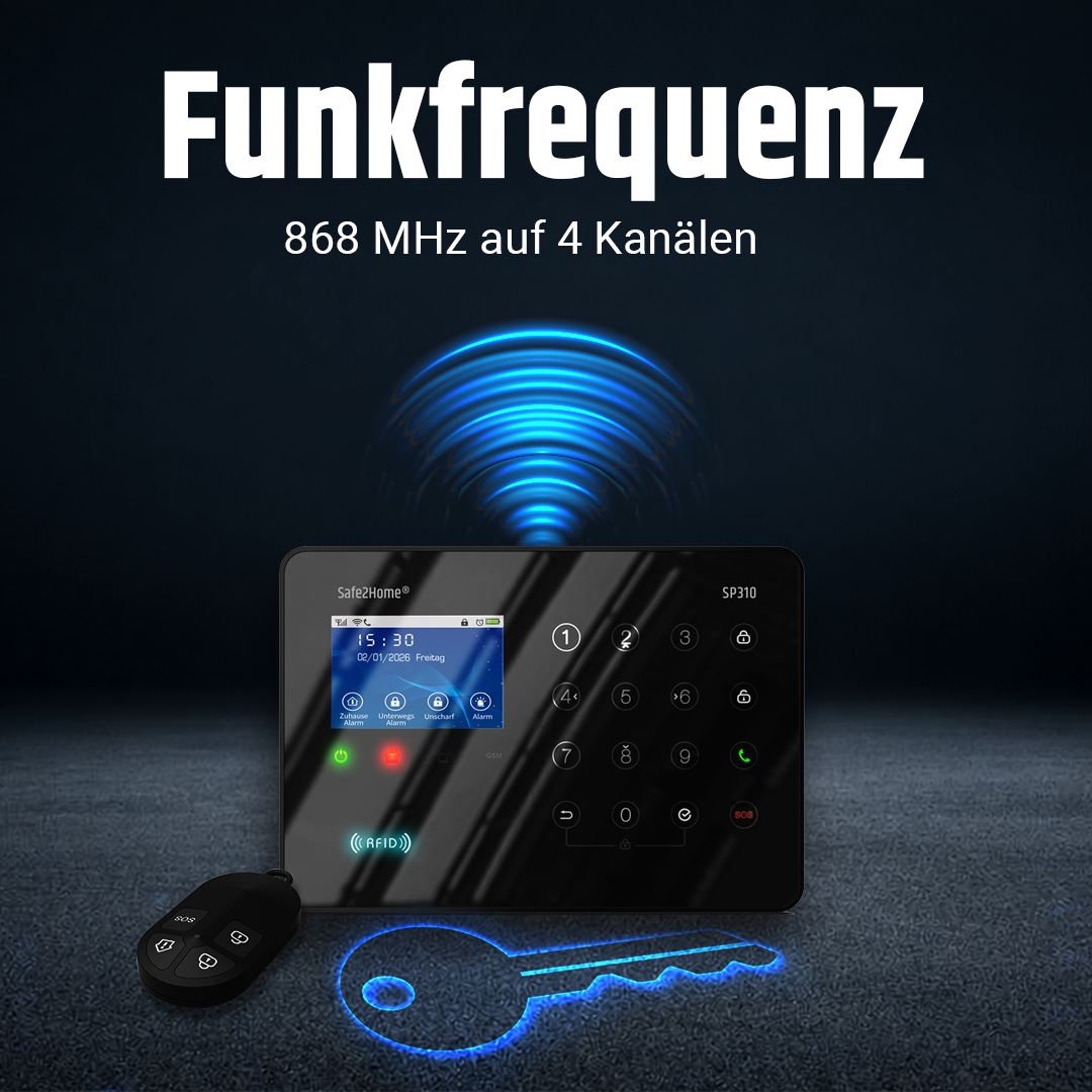 SP310 Funk Alarmanlage - Komplettset groß