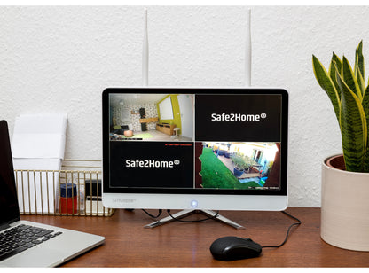 Funk / LAN NVR Monitor Videoüberwachung - 10 Kanal mit Rekorder 3TB