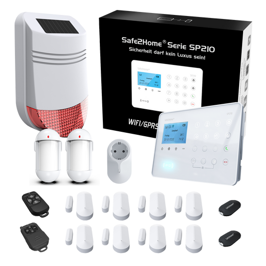 SP210 Funk Alarmanlage WLAN / LTE4G - Komplettset groß tierimmun - Safe2Home