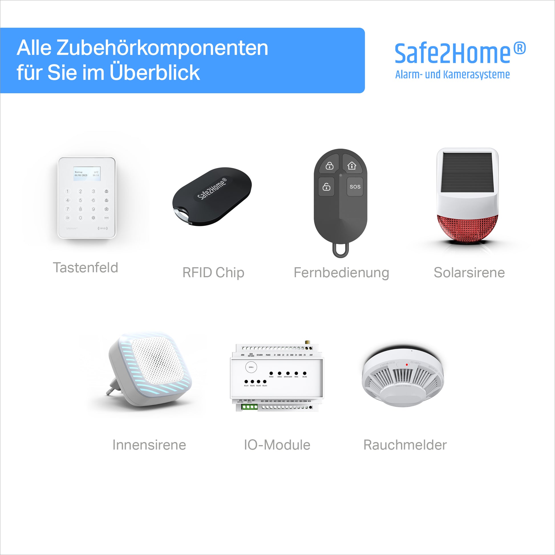 SP310 Funk Alarmanlage - Komplettset groß - Safe2Home
