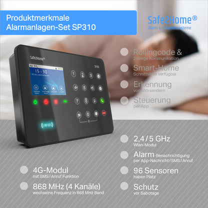 SP310 Funk Alarmanlage - Komplettset klein