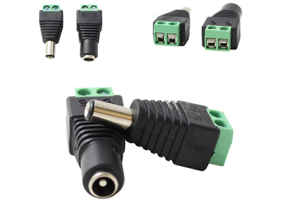 Set DC-Stecker und DC-Buchse Adapter Lüsterklemme für Stromanschluss Niedervoltbuchse schraubanschluss DC Stecker und Buchse