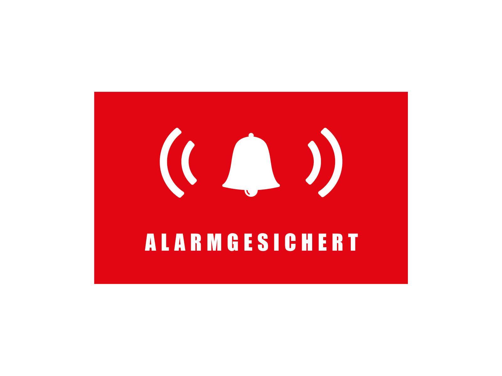 Alarmgesichert Aufkleber