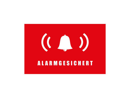 Alarmgesichert Aufkleber