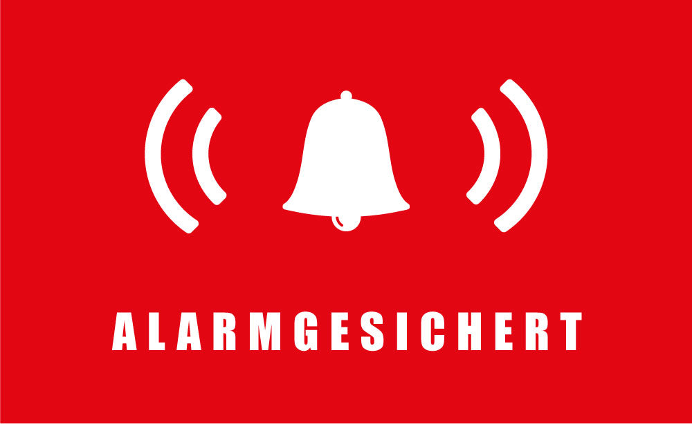 Alarmgesichert Aufkleber