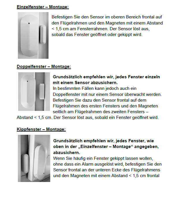 Fenster-/ Türsensor - SP310 - Safe2Home