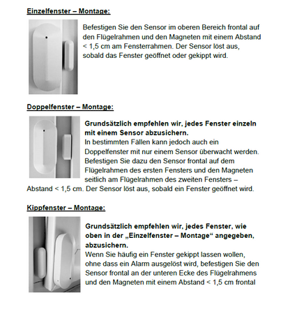 Fenster-/ Türsensor - SP310 - Safe2Home