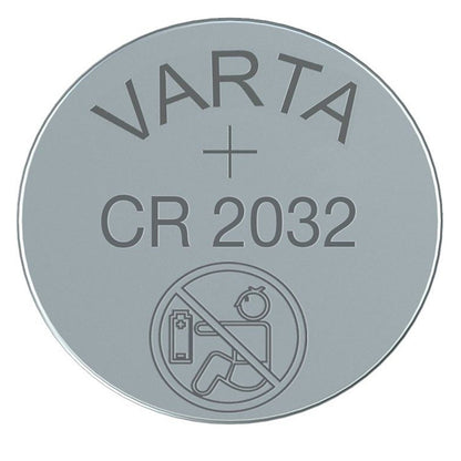 Varta Knopfzelle CR2032 (6032) Lithium-Knopfzelle für Türsensor Serie SP310 - 3 Volt - nicht wiederaufladbar - Safe2Home