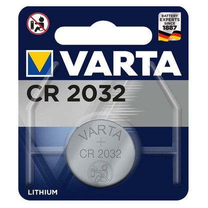 Varta Knopfzelle CR2032 (6032) Lithium-Knopfzelle für Türsensor Serie SP310 - 3 Volt - nicht wiederaufladbar - Safe2Home