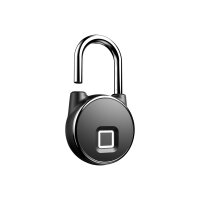 Safe2Home&reg; stabiles Fingerabdruck Vorh&auml;ngeschloss Sicherheitsschloss - schl&uuml;sselloses Schloss T&uuml;rschloss Haust&uuml;r, Rucksack, Koffer, Fahrrad - USB aufladbar - IP66 f&uuml;r au&szlig;en / aussen