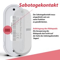 Safe2Home 5er Set Schmale Klebepads für Fenster-/ Türsensor Funk Alarmanlage Serie SP310 - GSM WIFI Alarmsystem