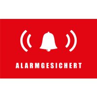 Safe2Home&reg; 9er Set Aufkleber Alarmgesichert - Innenklebend 5x3 cm Rechteckig Alarm Sticker - UV Schutz Aufkleber